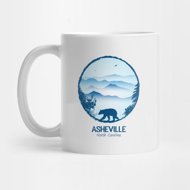 Asheville Blue Ridge Mountains - BLUE GREY 01 by AVL Merch